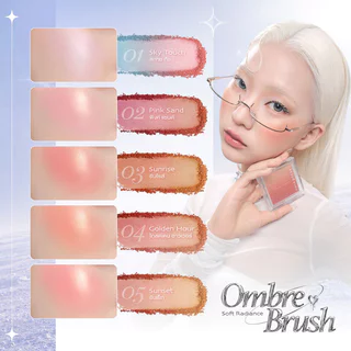Cute Press Soft Radiance Ombre Blush 7.5g #01 Sky Touch แก้มไล่สีสวย มีมิติ ด้วยบลัชออนออมเบรเนื้อละเอียด คิวท์เพรส.