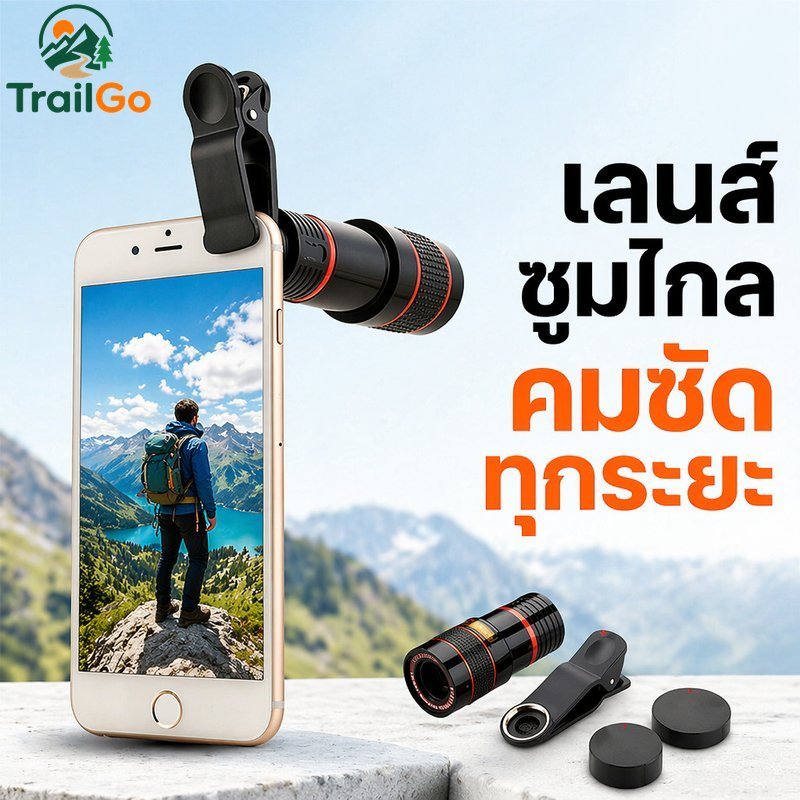 เลนส์ซูมโทรศัพท์มือถือ 20X HD Telephoto Universal Clip Compact Portable Clear Long Range