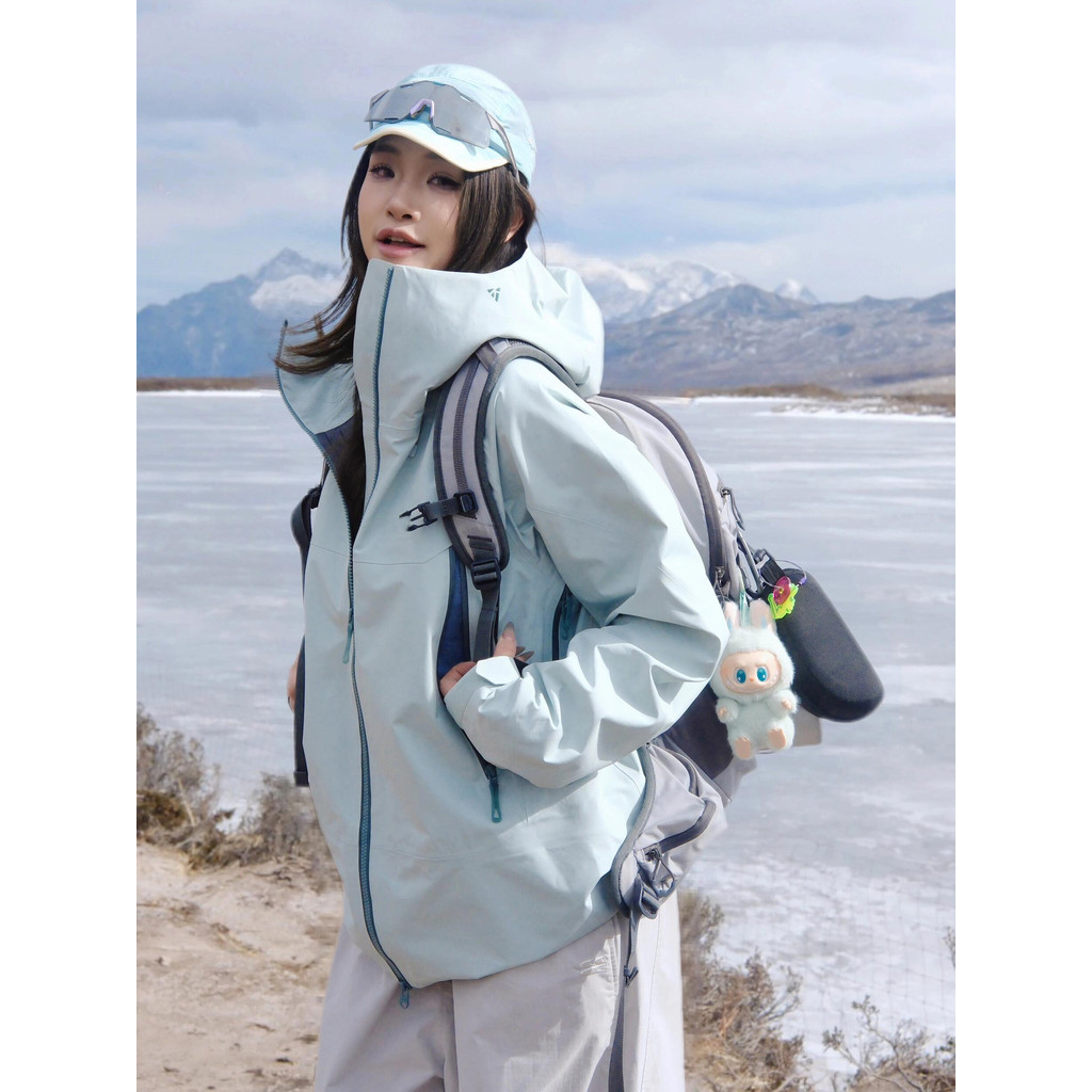 Wugong Mountain Outdoor Leisure Jacket ผู้ชายผู้หญิงWindproofกันน้ําGoose Downที่ถอดออกได้แจ็คเก็ตซ่