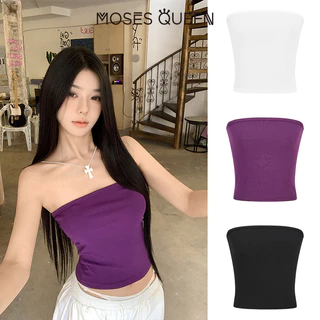 MOSESQUEEN สาวเซ็กซี่ใส่เสื้อชั้นในสั้น ใส่เสื้อกั๊กกระชับที่เผยหน้าอก ช่วยให้ดูผอมและมีความยืดหยุ่น ใส่ชั้นนอกได้หลากหลาย #63109