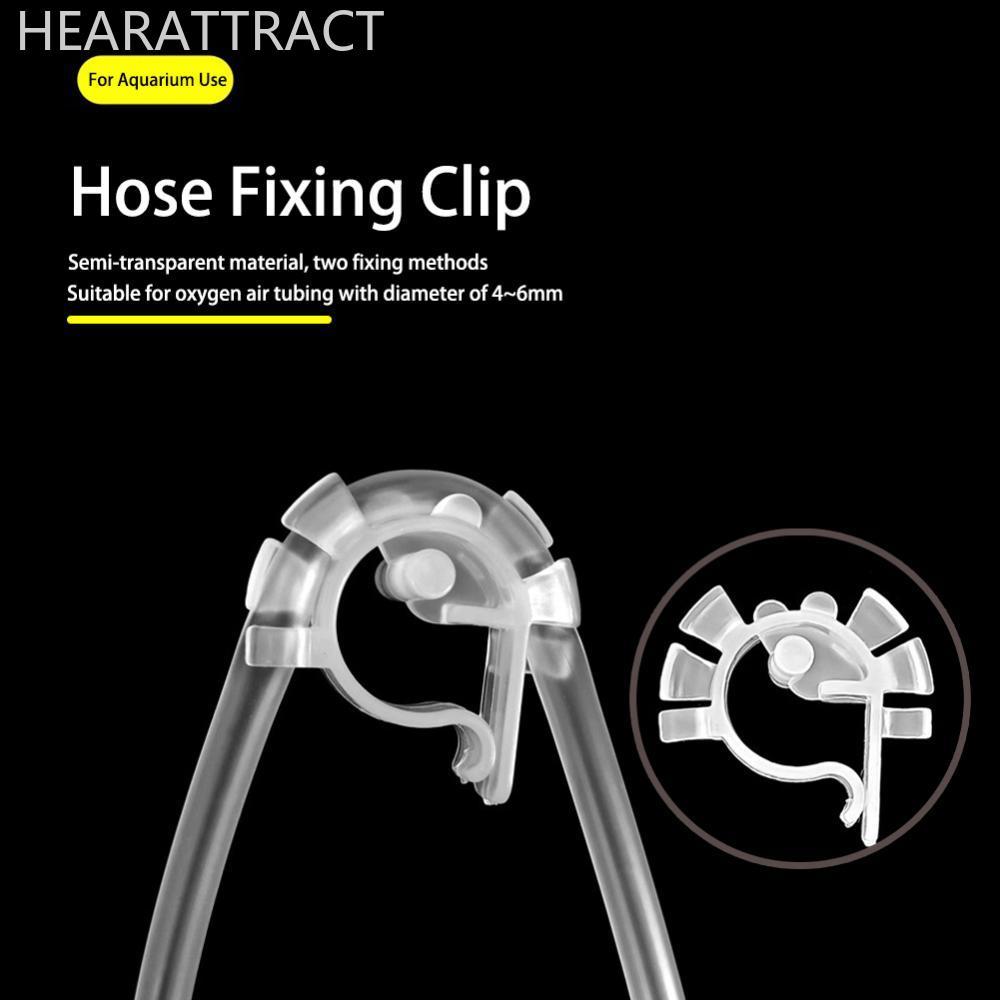 HEARATTRACT 2 ชิ้น U-Shaped ถ้วยดูด Aquarium Tube Holder คลิปท่อ Mount Bracket เหมาะกับ 4-6 มม.ออกซิ