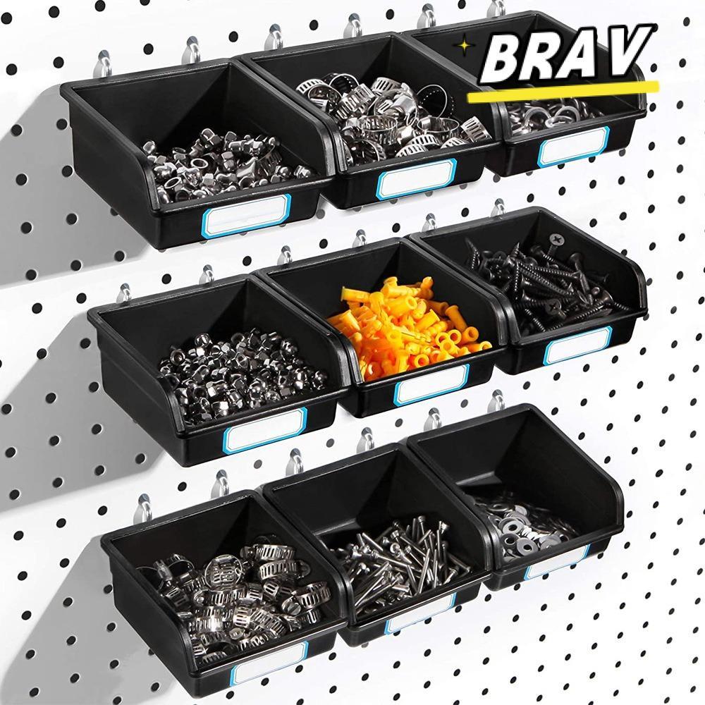 BRAV ตะขอ Pegboard, PP Pegboard Bins, กล่อง Pegboard