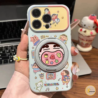 สำหรับ Redmi A3 13 12 9C 10A 14 11 13C 10s 13X Note 9 A1 14C A2 11s 9A 10 เคสหน้าต่างกล้องลายตัวการ์ตูนวงแหวนหมุน