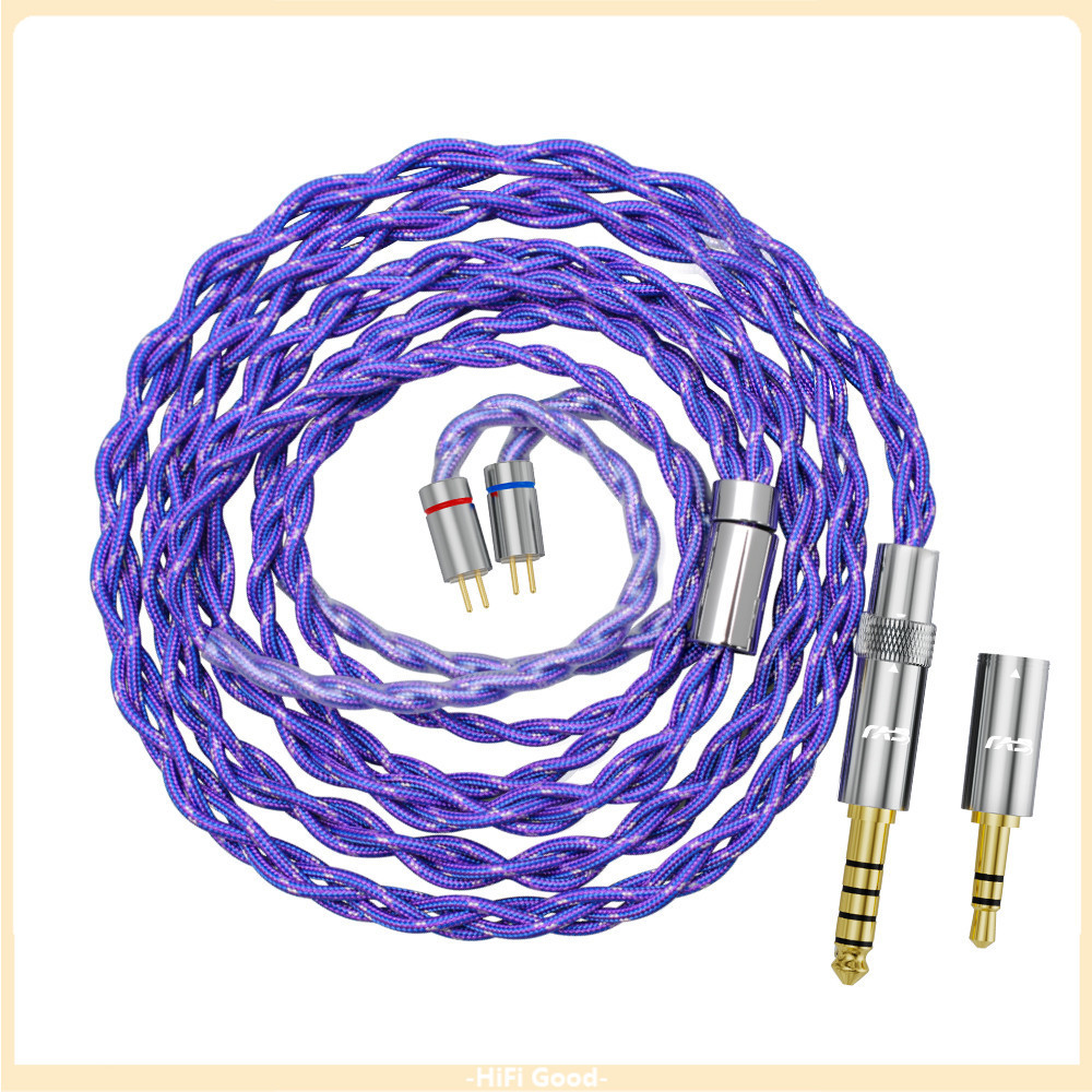 CVJ Candy 2 หูฟังอัพเกรดสาย 4-Strand Braided Silver-Plated ทองแดงสําหรับ ViVian Kira Aria IMEs Candy