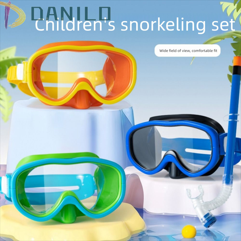 DANILLO เด็ก Snorkel ชุด, กันน้ํา Anti-fog เด็กแว่นตาว่ายน้ํา, Dry Top Snorkel Combo ชุด Clear Visio
