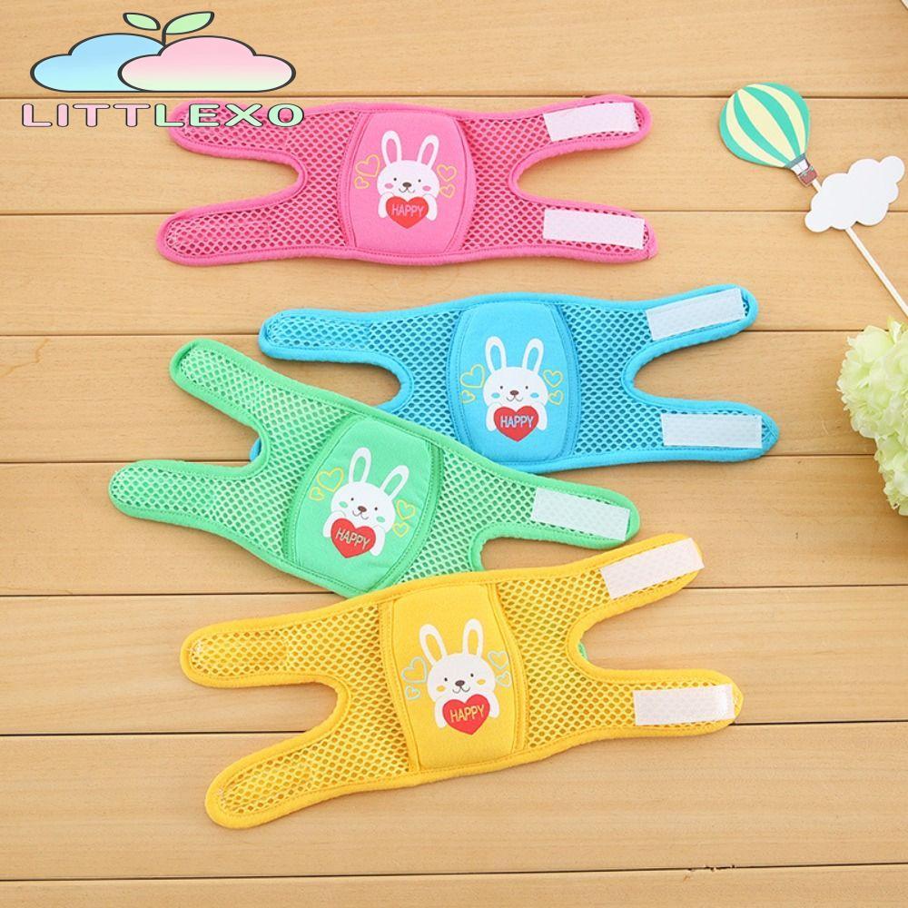 LITTLEX Crawling เด็กวัยหัดเดิน Protector, Reticular Elastic Baby Cartoon เข่า Pads, ผ้าฝ้ายโพลีเอสเตอร์ทารก Kneepad