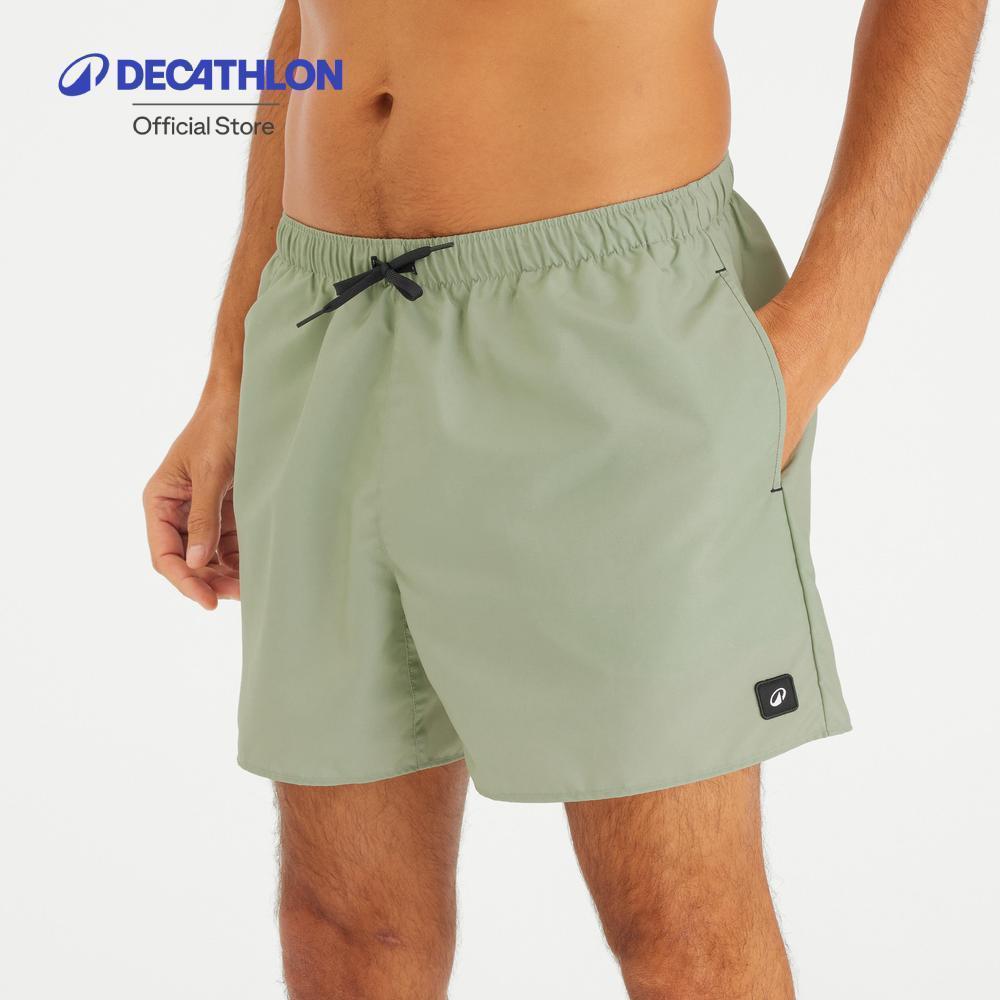 Decathlon Men’S Boardshorts Surf 100 Short 15" Hendaia Pockets กางเกงชายหาดใส่โต้คลื่นผู้ชาย รุ่น 100 Hendaia - Khaki