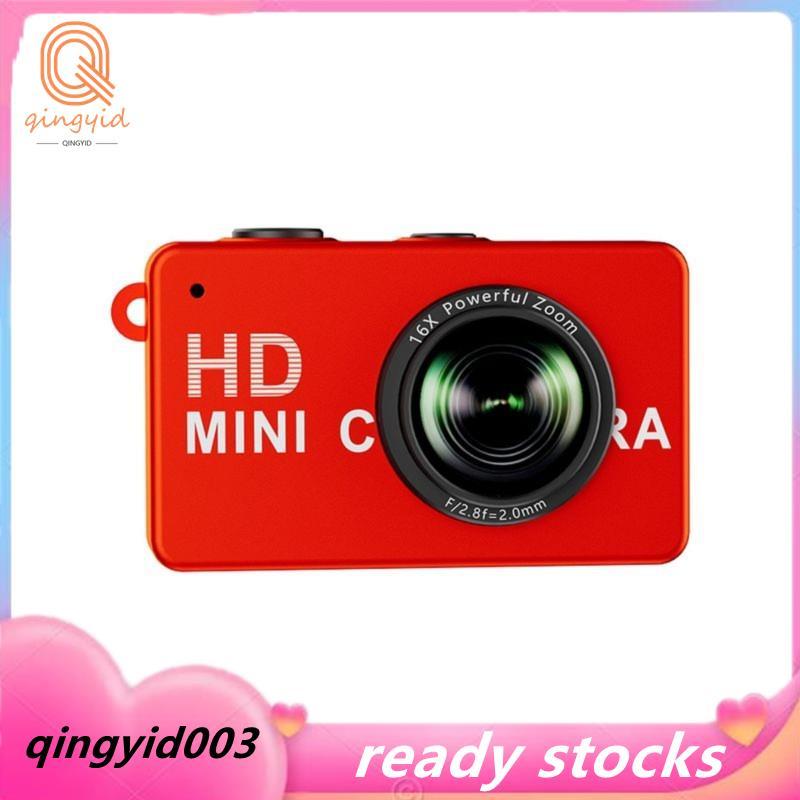 Thumb Camera 1080P Digital Camera 16X Digital Zoom Vlog Kids Camera Vintage-Style Webcam Red