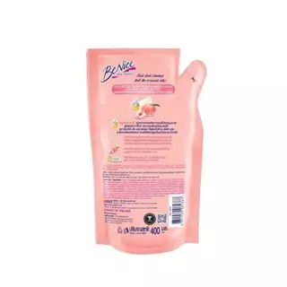 BENICE Peachy Peach & Shea Butter Shower Cream 400 ml. Refill บีไนซ์ ครีมอาบน้ำ เชียร์ บัตเตอร์ พีชชี่ พีช ถุงเติม