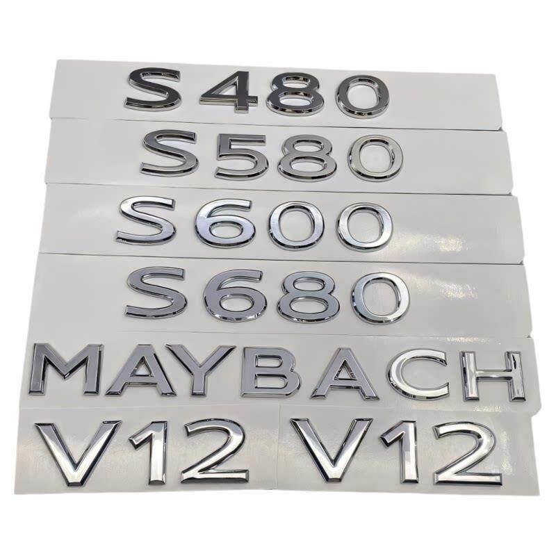 เหมาะสําหรับ S580 โลโก้รถ S680 โลโก้หาง Word โลโก้รถสติกเกอร์ใหม่ Mercedes-Benz S-Class S450 ดัดแปลง