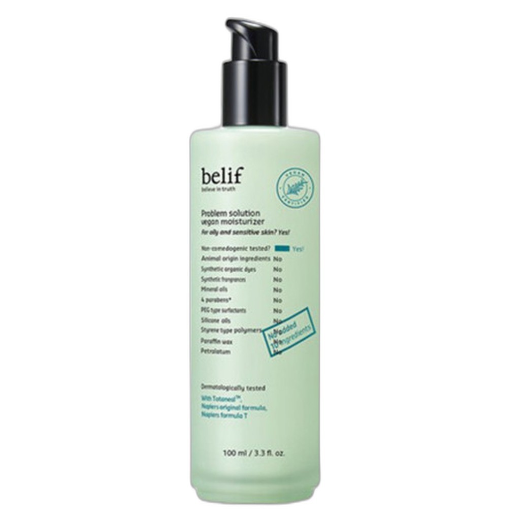 [Belif] Problem solution Vegan Moisturizer 100ml / Korean Moisturizer / สูตรมังสวิรัติ / ของแท้ 100%