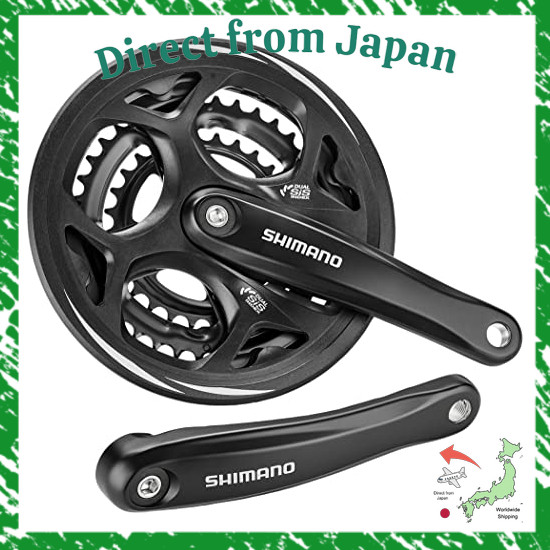 Direct From Japan Shimano FC-M311 Black 48X38X28T 175mm 8/7-speed with Chain Guard EFCM311E888CL