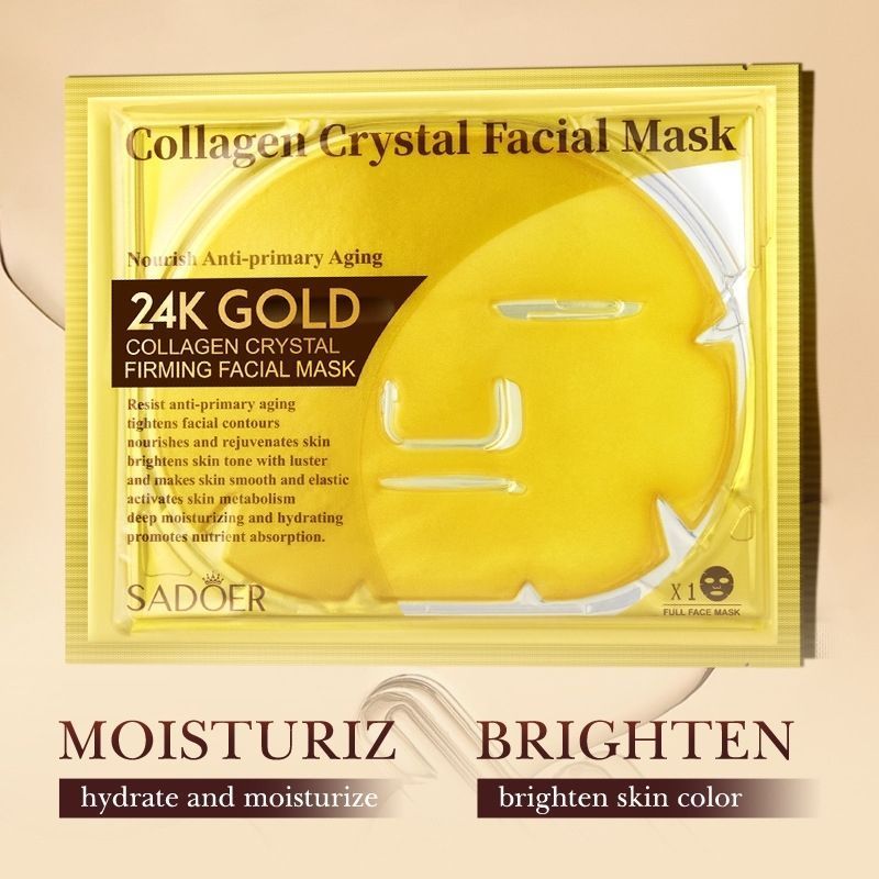 10 ชิ้นคอลลาเจน Crysal Gold Facial Mask Firming Ani-aging7.13m