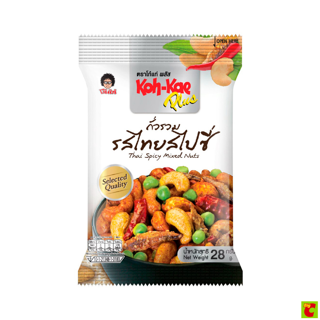 โก๋แก่ ถั่วรวมพลัส รสไทยสไปซี่ 28 ก.