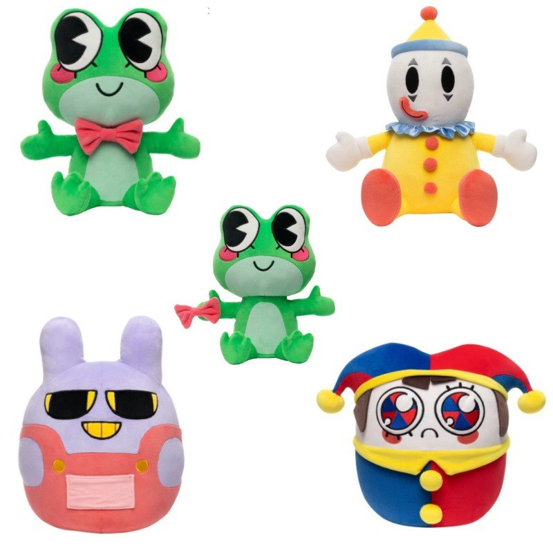 การ์ตูน Circus Clown Plush ของเล่นยัดไส้นุ่ม Meme ตุ๊กตารูปที่มีสีสันสําหรับคอลเลกชันและของขวัญ