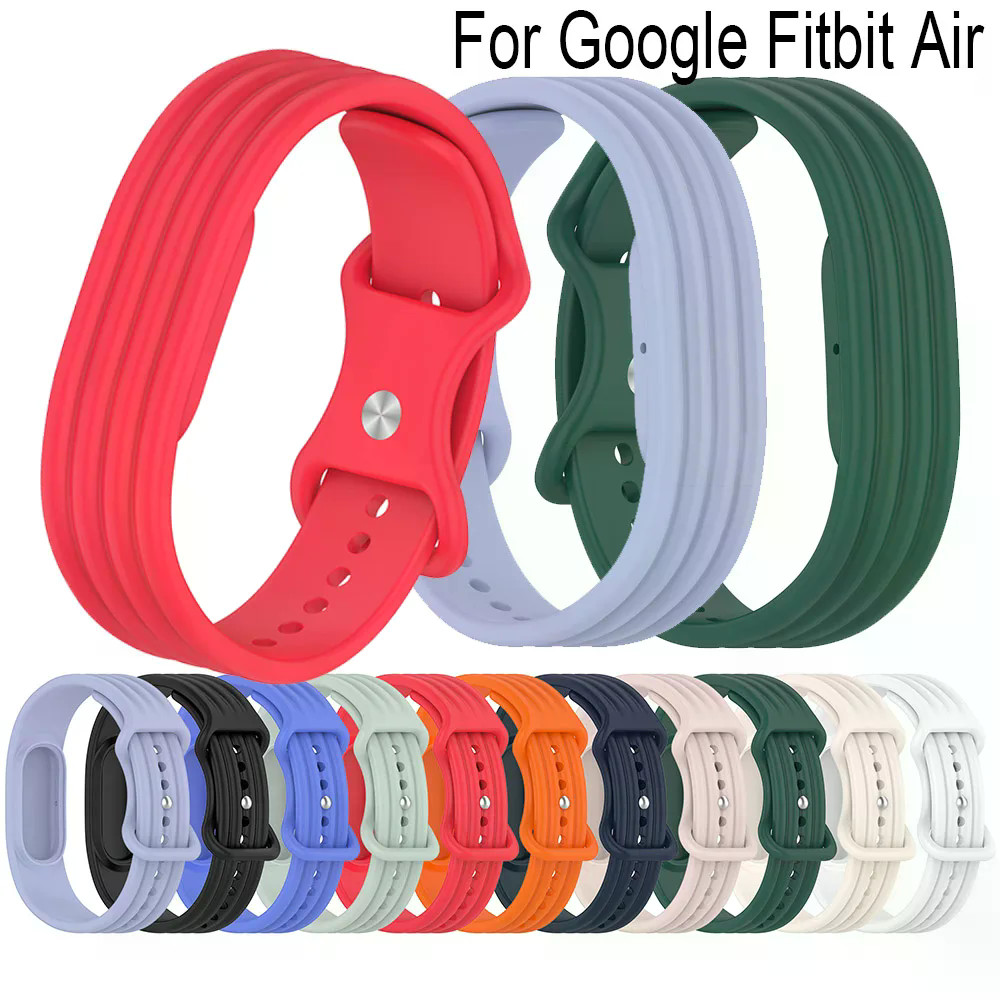 แฟชั่นซิลิโคน WatchStrap สําหรับ Google Fitbit Air SmartWatch สร้อยข้อมือสายรัดข้อมือกีฬาสําหรับ Fitbit Air Fitness Tracker สายคล้อง