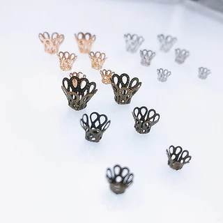 ฝาครอบลูกปัดแก้วไวน์ แบบรูกลวง อุปกรณ์เสริม สําหรับทําเครื่องประดับ Diy จํานวน 200 ชิ้น ต่อล็อต