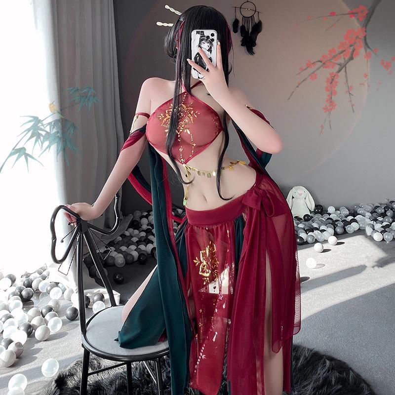 ELClassical Hanfu Women Dress Chinese Traditional Outfit Ancient Costume Fairy Princess Cosplay Sexy
