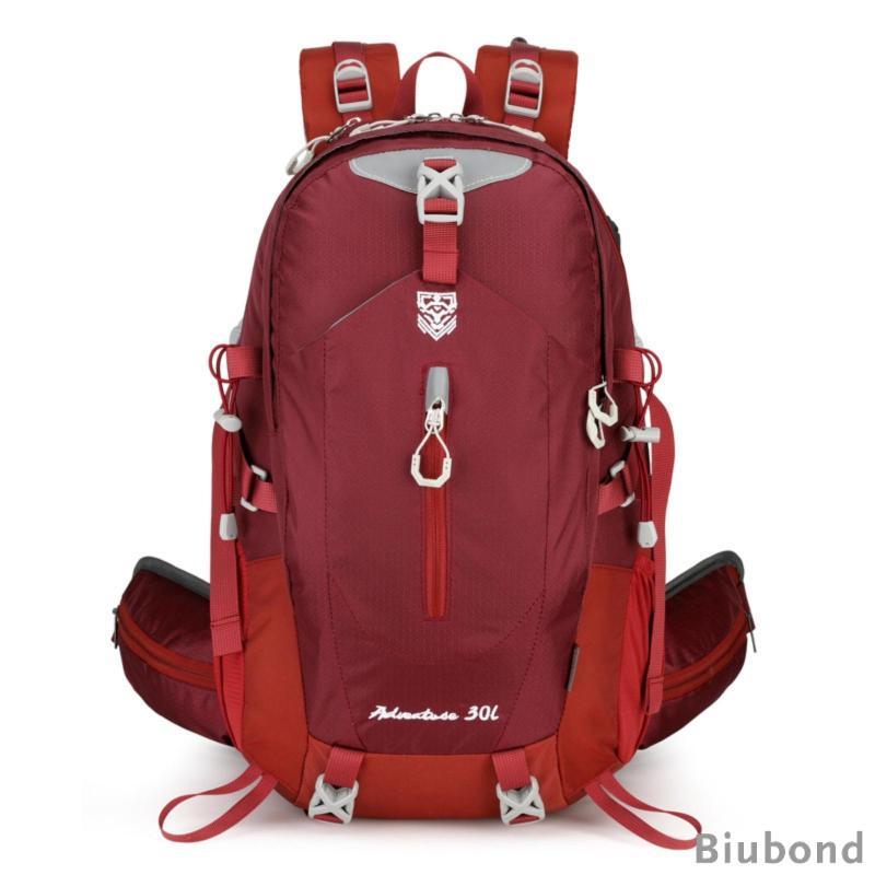 [Biubond] L Hiking Backpack Compression Straps Multi Pocket Hiking Backpack สีเทา
