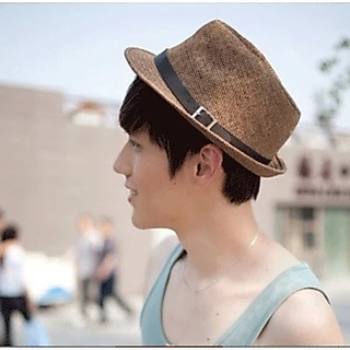 💕ivy หมวกบัคเก็ต หมวกสานทรงคาวบอย (B63)