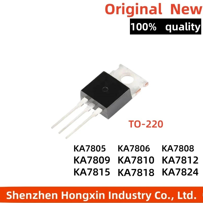 5PCS KA7805 KA7806 KA7808 KA7818 KA7809 KA7810 KA7812 KA7815 KA7824 TO-220 Field Effect ทรานซิสเตอร์