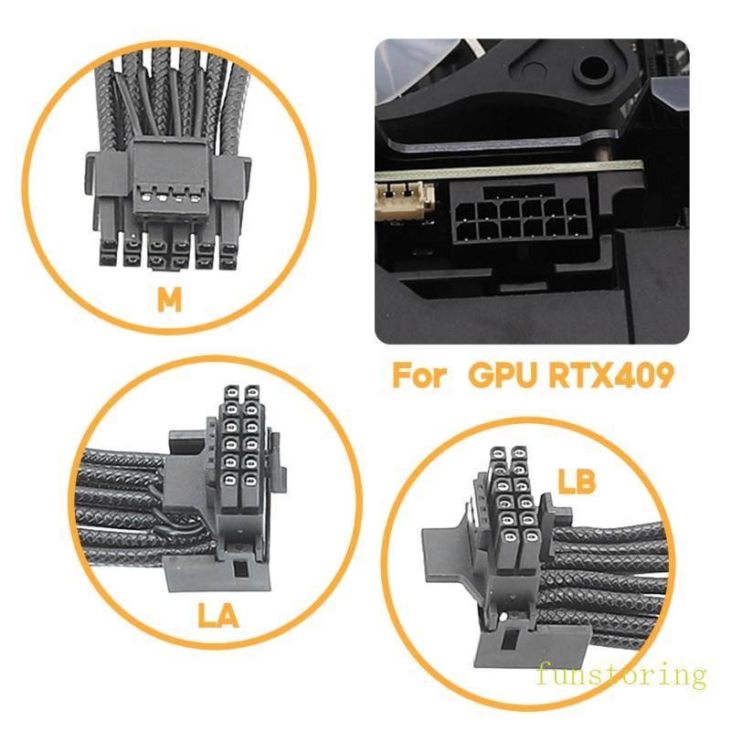 FUN RTX4090 RTX4080 12VHPWR 16P 12+4 ถึง 4x8-pin Splitter 12VHPWR ถึง 4x8pin 3x8Pin 2x8Pin 90 องศาขั