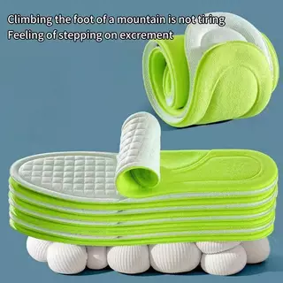 Dailt 2PCS ฟุต Orthopedic Shoe Sole Running Soft Memory Foam Insoles สําหรับรองเท้าผู้ชายผู้หญิงระงับกลิ่นกายดูดซับเหงื่อนวดพื้นรองเท้ากีฬา (TH)