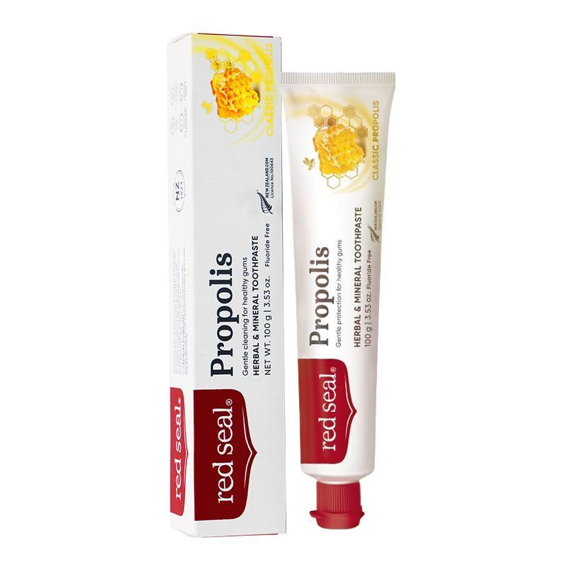Hong Kong Direct Mail New Zealand Red seal Red seal Propolis ยาสีฟันปราศจากฟลูออไรด์ 100g