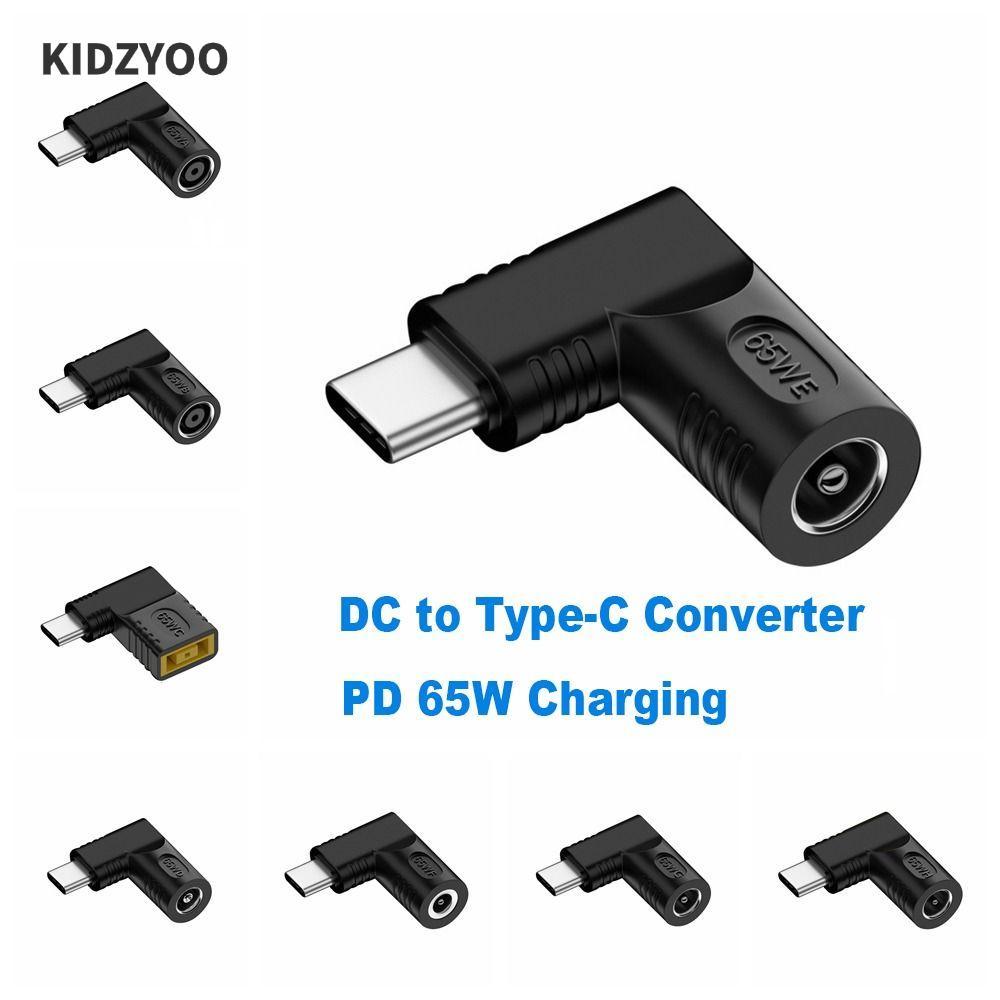 KIDZYOO อะแดปเตอร์ 5 V 9 V 12 V USB C Connector 5.5X2.5 7.4X0.9 4.5X0.6 มม.PD 65W สําหรับโทรศัพท์แล็