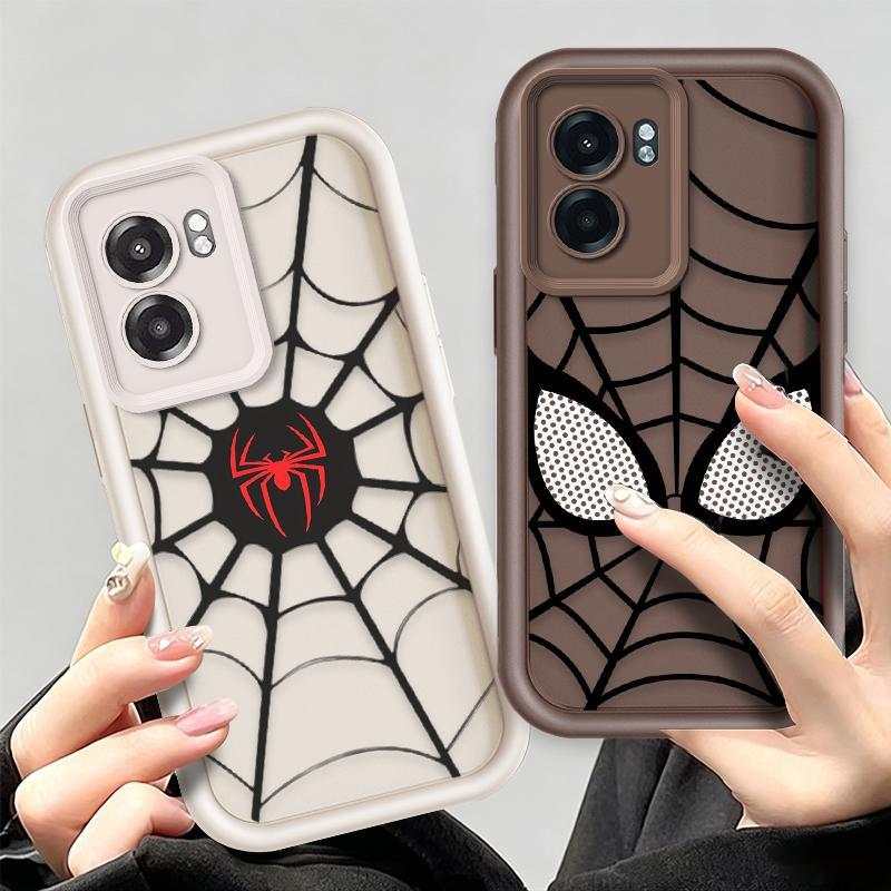 เคสโทรศัพท์สําหรับ realme Narzo 50, Cool สองสไตล์ Spider Web Soft Anti-Drop Case 4 สีตัวเลือก, ใช้งา