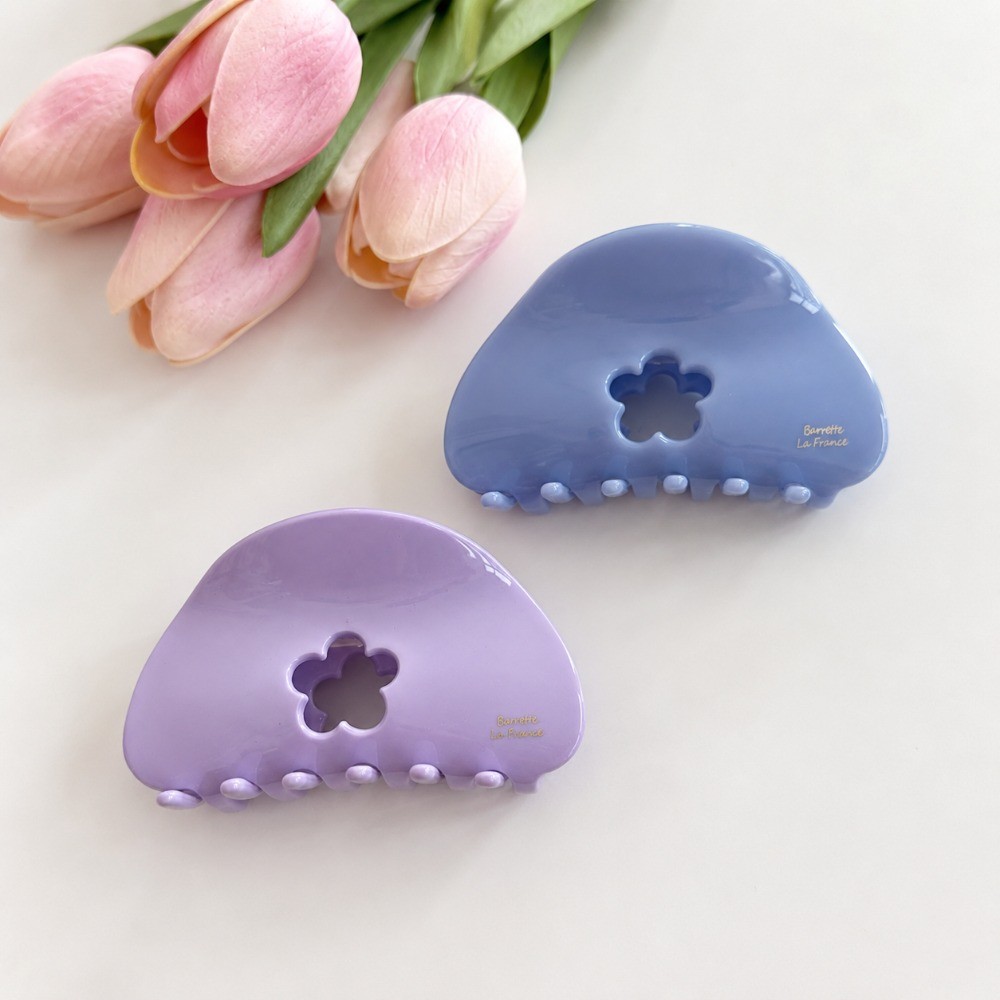 Simple All Build Hairclip ใหม่ Hollow ดอกไม้หวานขนาดเล็กสดผมหยิก Shark Hairclip เครื่องประดับผมหญิง — صورة 7