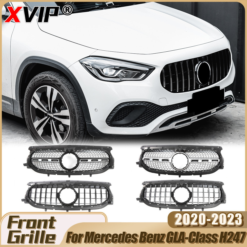 XPVIP กันชนย่างสําหรับ Mercedes Benz GLA-Class H247 GLA200 GLA250 2020-23 Chrome Black Diamonds สไตล