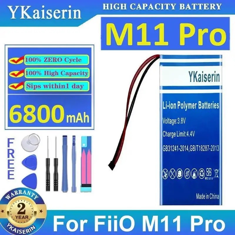 สําหรับ Fiio M11 Pro Player ความเข้ากันได้สูง 6800Mah Music Battery
