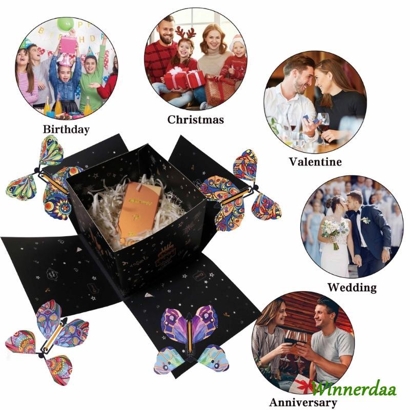 WIN Flying Butterflaies Box for Birthday Celebration Butterflaies Explosions Box