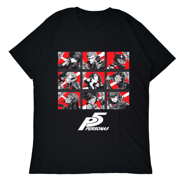 Persona 5 Phantom Thieves T-Shirt เสื้อยืด Persona5 ตัวละครกลุ่ม Phantom Thieves ผ้าฝ้าย Unisex ทุกไซซ์ S-5XL