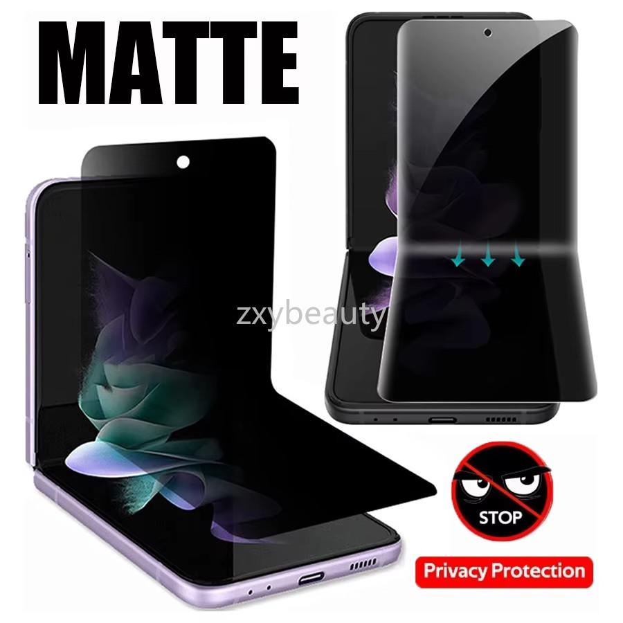 SAMSUNG สําหรับSamsung Galaxy Z Flip 8 7 6 5 4 3 5G 4G 2026 7FE FEความเป็นส่วนตัวMatte Soft Hydrogelฟิล์มป้องกันหน้าจอสําหรับFlip6 Flip7 Filp ZFlip7 Flip5 Flip4 Flip3 ZFlip3 คลุมทั้งหมดAnti-Spy