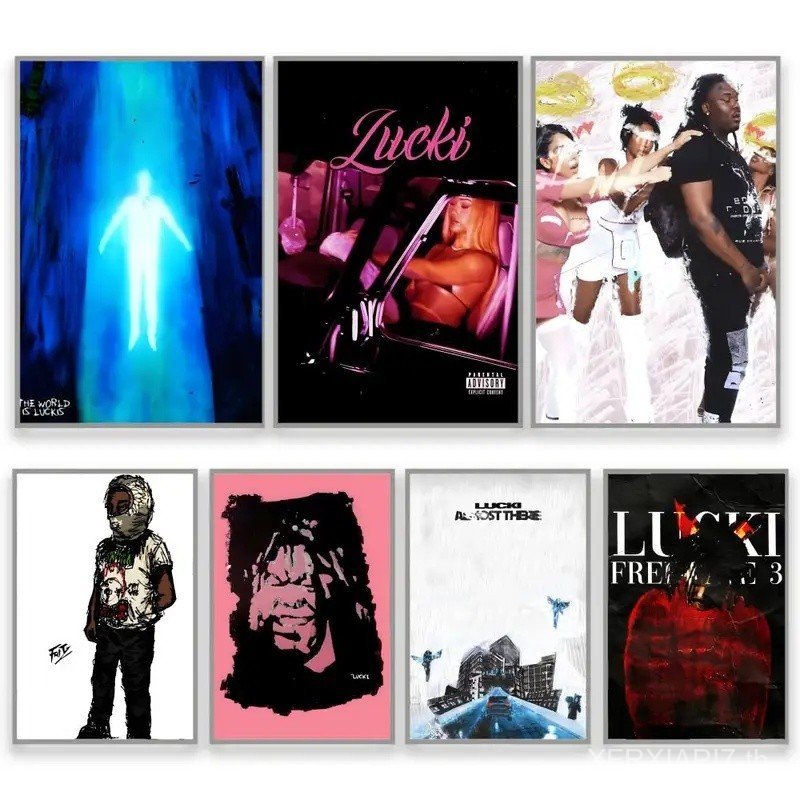 Rapper WAKE UP LUCKI โปสเตอร์ HD ทนทาน PVC Wall Art - หนาสําหรับ Home Hotel ห้องนอนสํานักงานห้องนอน 