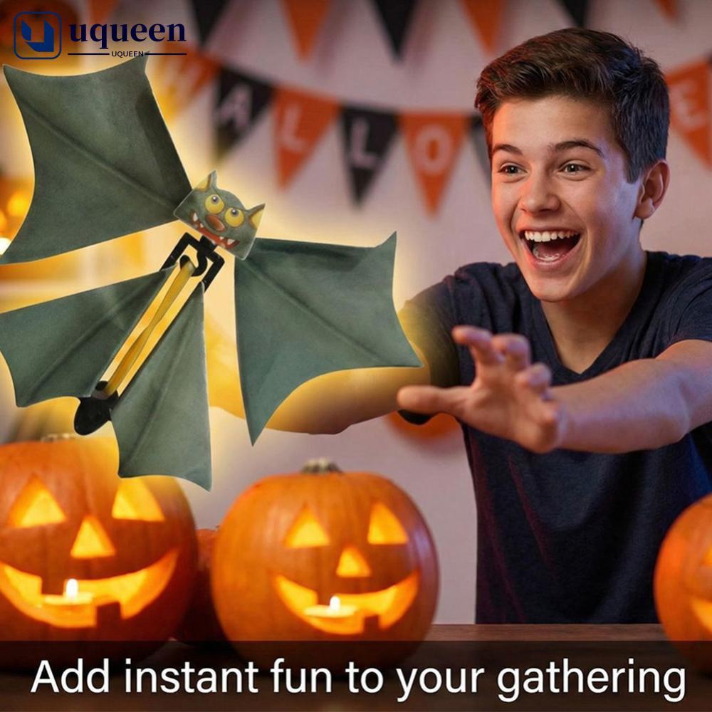 UQUEEN Magic Bat Wind Up Rubber Band Flying Bat Party Magic Props Magic Tricks สําหรับเด็ก Surprise 