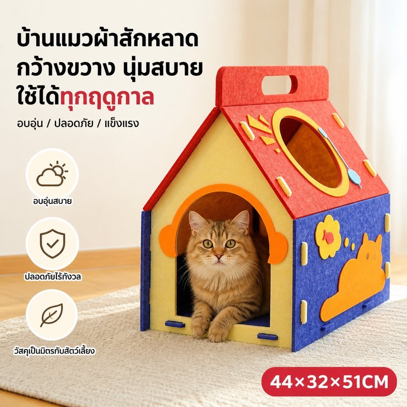 บ้านแมว ที่ลับเล็บแมว บ้านสัตว์เลี้ยง บ้านแมวขนาดใหญ่ คอนโดแมว น่ารักมาก ผลิตจากกระดาษลูกฟูก