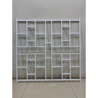 พร้อมส่ง หน้าต่างบานเลื่อนอลูมิเนียม ขนาด80×80ซม. ติดตะแกรงป้องกันขโมย มุ้งลวดกันยุง ตาข่ายป้องกันเด็ก