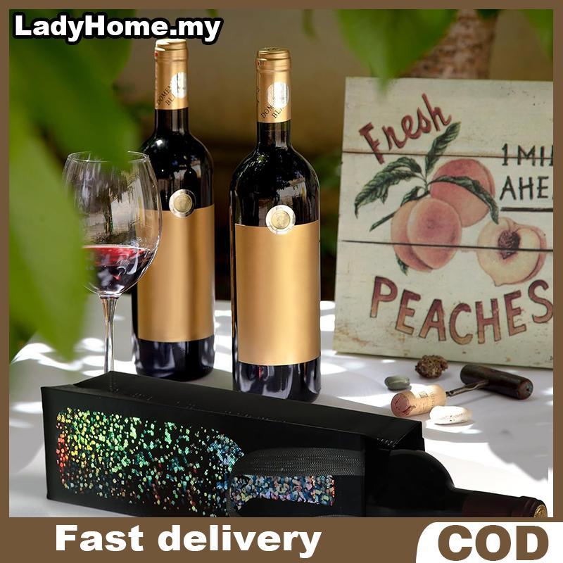 La Wine Bag Non-Woven Fabric Tote Bottle Wine Carrier Bag Cushion Wine Cooler สําหรับคนรักไวน์หรืองา