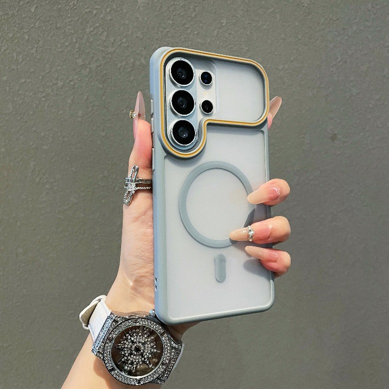 หรูหรา Matte เคสโทรศัพท์แม่เหล็กโปร่งแสงสําหรับ Samsung S26 S25 FE S24 S23 Ultra ปลอกผิวรู้สึกป้องกันลายนิ้วมือ Hard ฝาหลัง