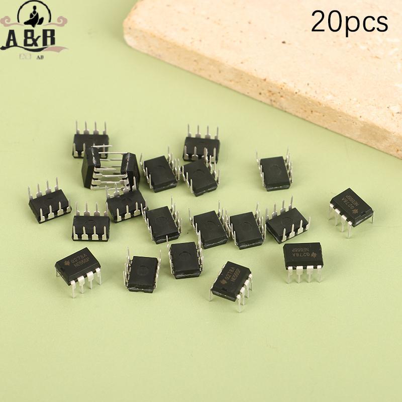[A&B] 20 ชิ้น NE555 NE555P Integrated IC Direct Plug DIP-8P Base Circuit Chip Electronicpons {vn}