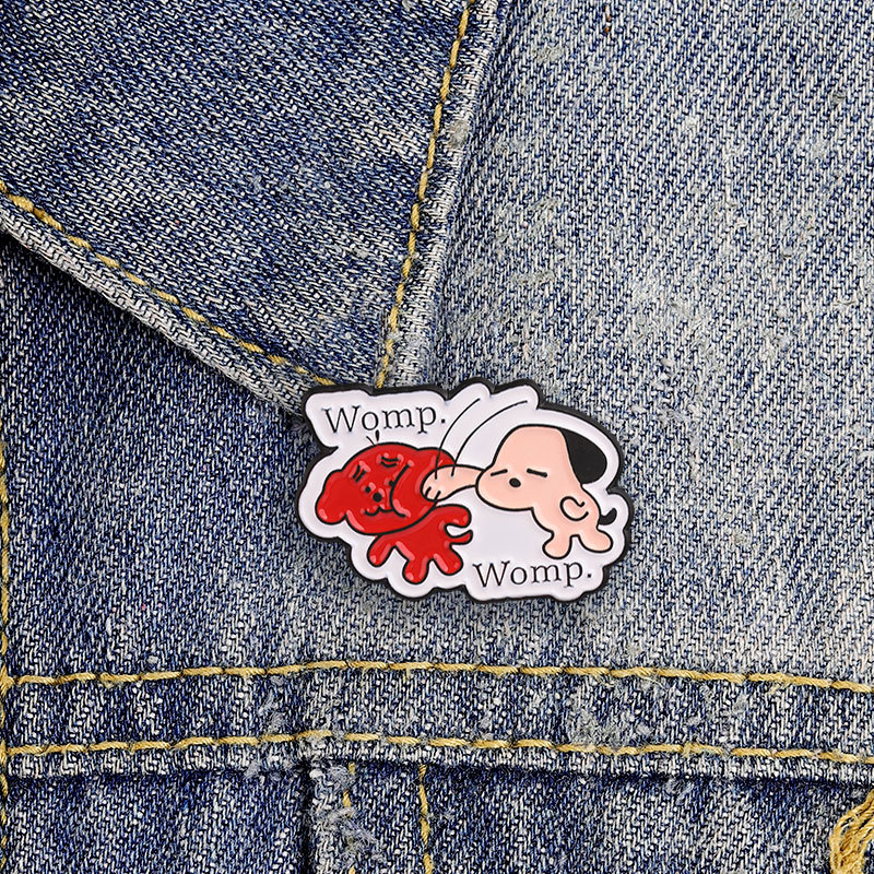 Wop Womp Boxing Puppy เข็มกลัดเคลือบเสื้อผ้าแฟชั่นอุปกรณ์เสริมกระเป๋าเป้สะพายหลัง Badge เครื่องประดับของขวัญ