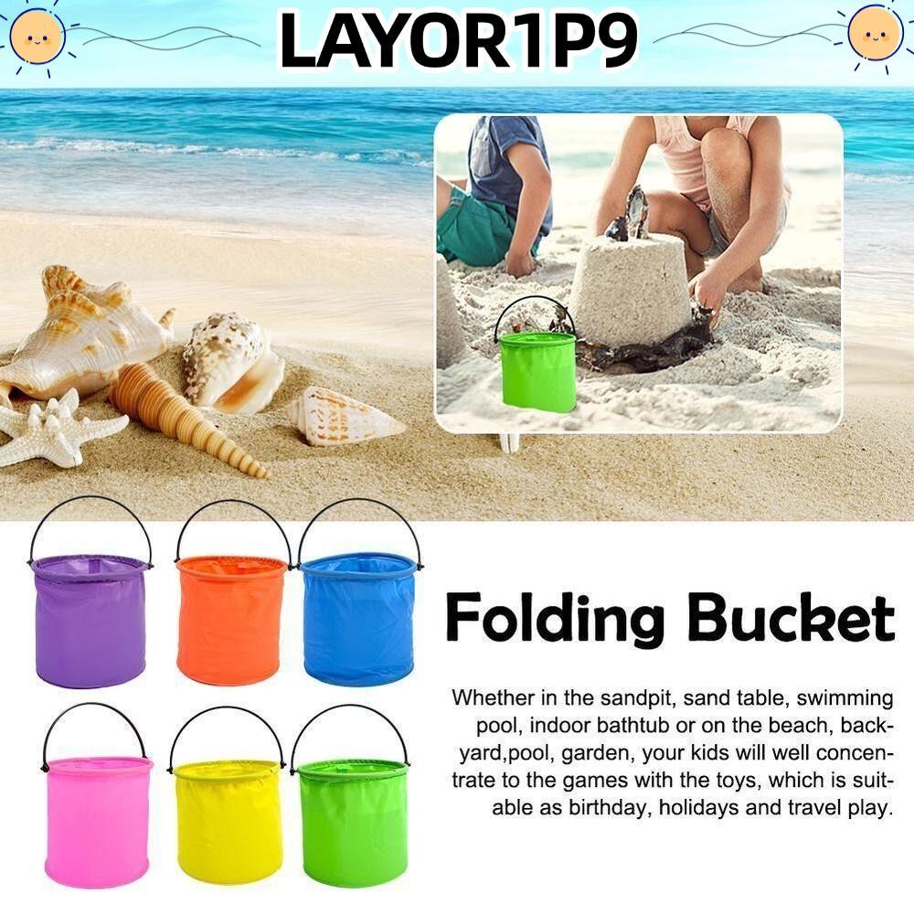 LAYOR1P9 ถัง PVC แบบพกพา Outdoor Kids