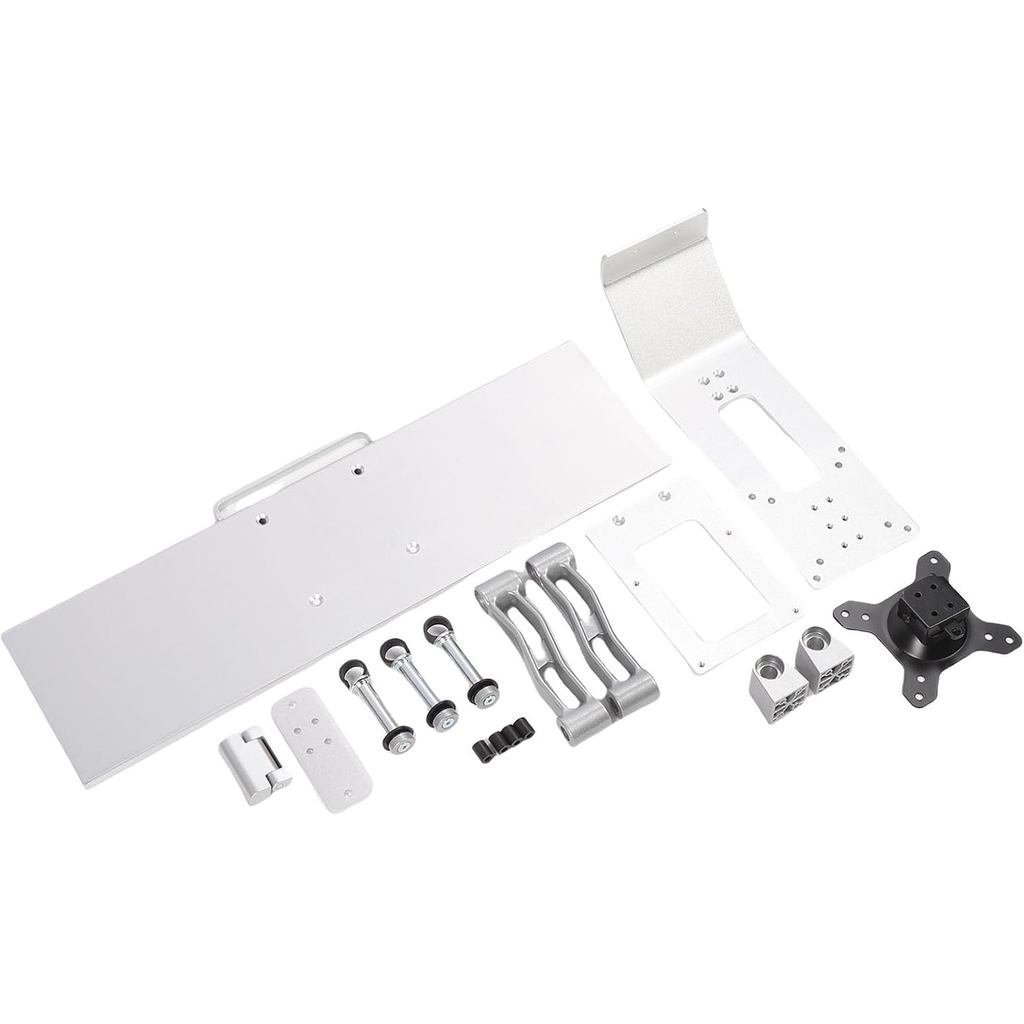 MAVIS LAVEN Screen and Keyboard Desk Mount, Aluminium Adjustable Arm with Tray for 17-32 Inch Monito