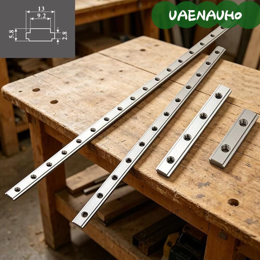 UAENAUH0 Miter Track Jig, อลูมิเนียม 19 T-Slot T-Slot คู่มือ Rail, ทนทาน Slider Rail Fixture Slot M6
