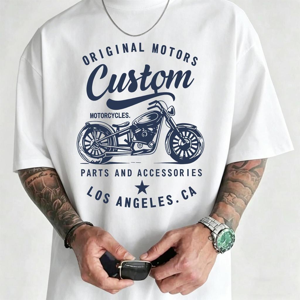 T42.SHOP พร้อมส่ง! เสื้อยืด Oversize ผ้า COTTON100% ลาย "Custom" เนื้อผ้าเกรดพรีเมียม คอกลม ใส่สบาย