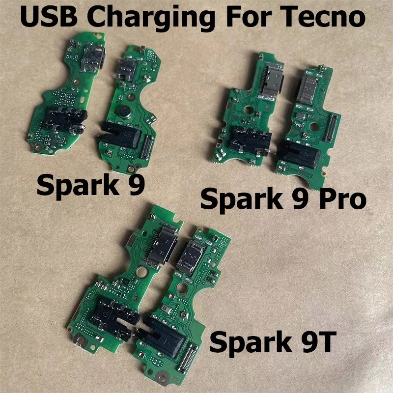 ใหม่สําหรับ Tecno Spark 9 9T Pro USB ชาร์จ Dock Board Connector พอร์ต PCB Charger Flex สาย KG5p KH7 