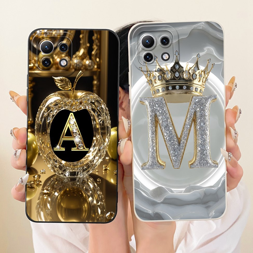 สําหรับ Xiaomi 11 Lite 4G กรณี 11 Lite 5G ความงามหรูหราตัวอักษรแฟชั่น Crown 2D ทาสีสําหรับ Xiaomi 11